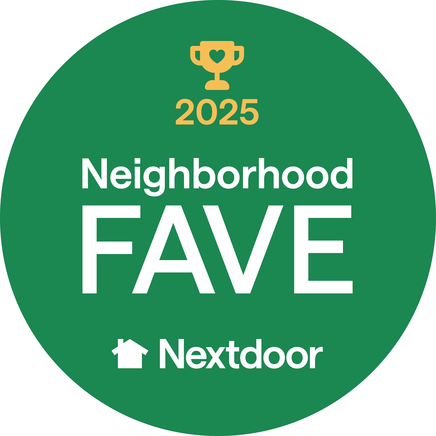 2025 Nextdoor Neighborhood Favorite Award Badge